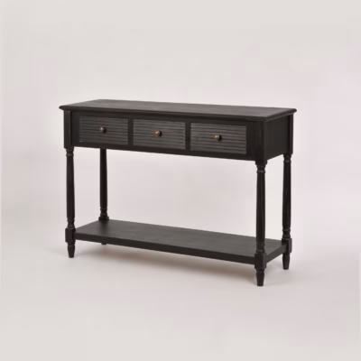 Must provintsilik konsoollaud Livin Hill Livorno LIV080-B, 3 sahtliga, 120 cm