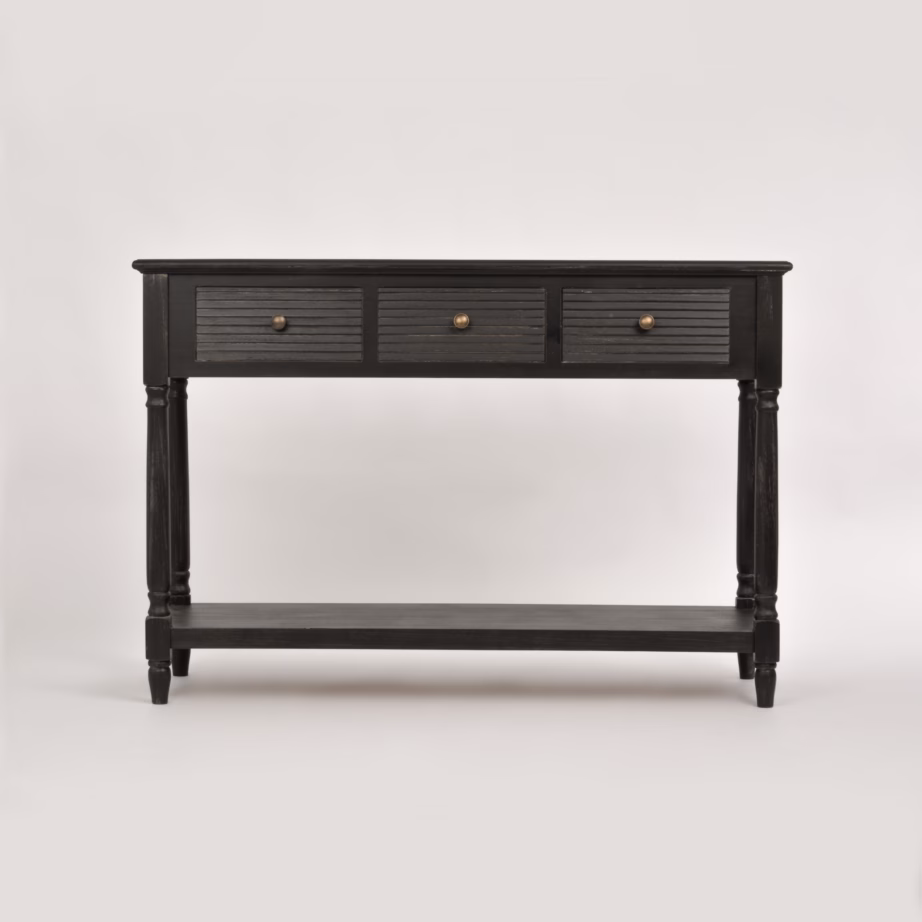 Must provintsilik konsoollaud Livin Hill Livorno LIV080-B, 3 sahtliga, 120 cm - 4