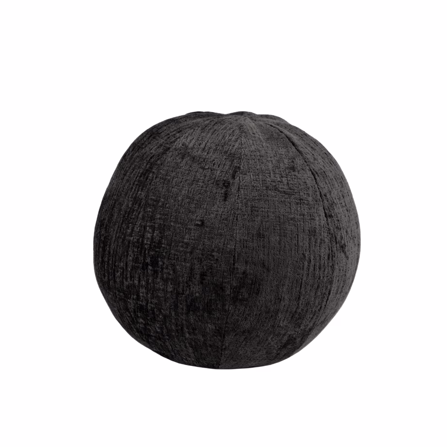 Must sametist dekoratiivpadi kuul Livin Hill Leith LET76BL, 37 cm - 2