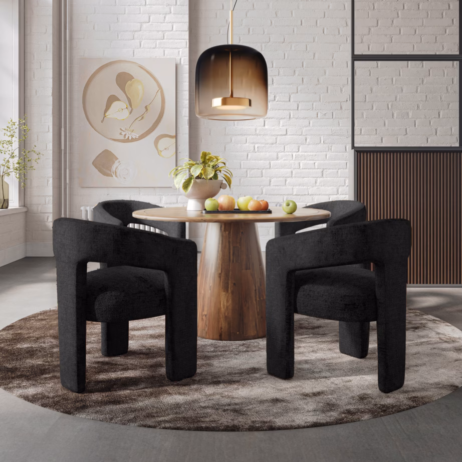 Must polsterdatud söögitool Livin Hill Leith LET71BLA, šenillkangas - 9