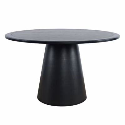 Must ümmargune söögilaud Livin Hill Avola AV2271-50B, akaatsiapuust, 127 cm
