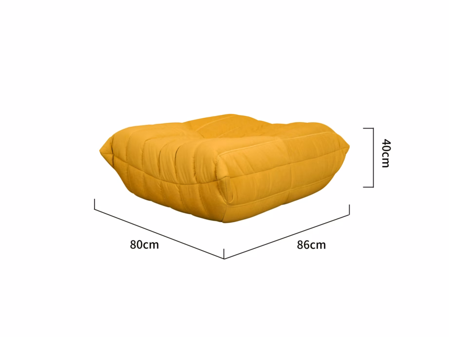 Sinepikollane sametist tumba Livin Hill Nua N22-14, 86 x 80 cm - 14