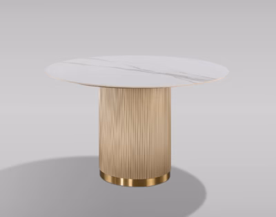 Šampanjakuldne ümmargune söögilaud Livin Hill Stilig ST931, 120 cm