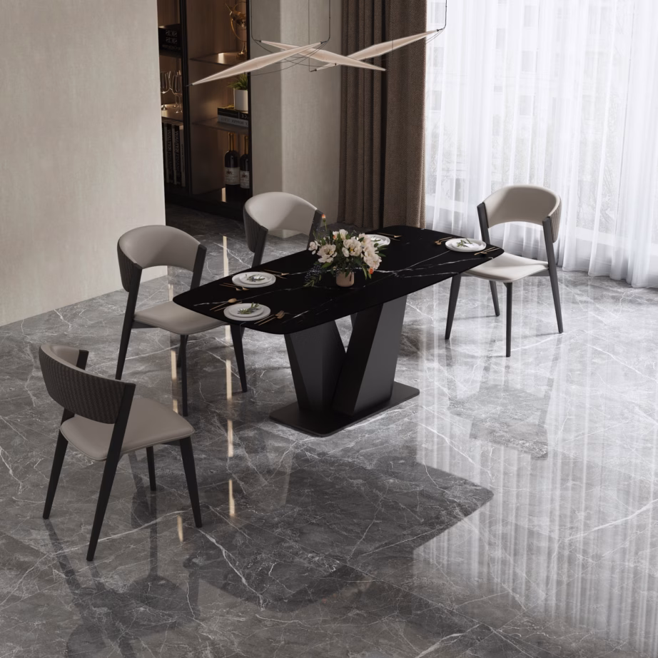 Must kunstmarmoriga söögilaud Livin Hill Modig M30, 180 cm - 8