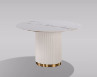 Murdvalge ümar söögilaud Livin Hill Stilig ST931C, sünteetiline marmor, 120 cm
