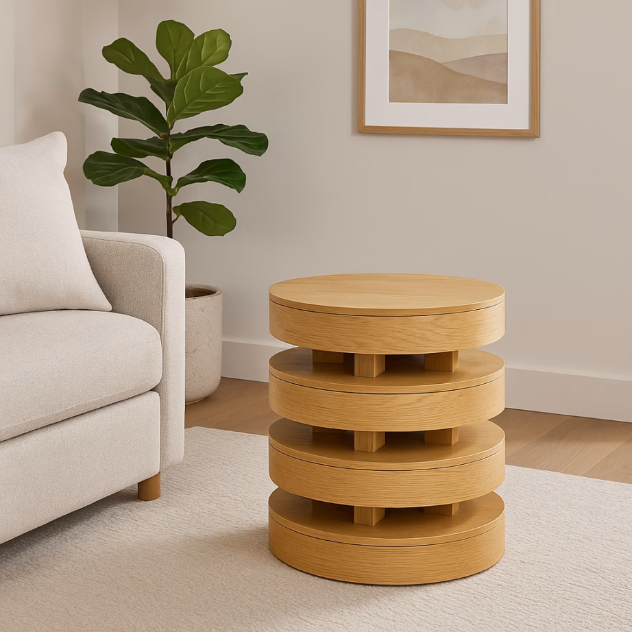 Tammepuidust lisalaud Livin Hill Avola AV2370-60, modernne, 56x56x61 cm - 6