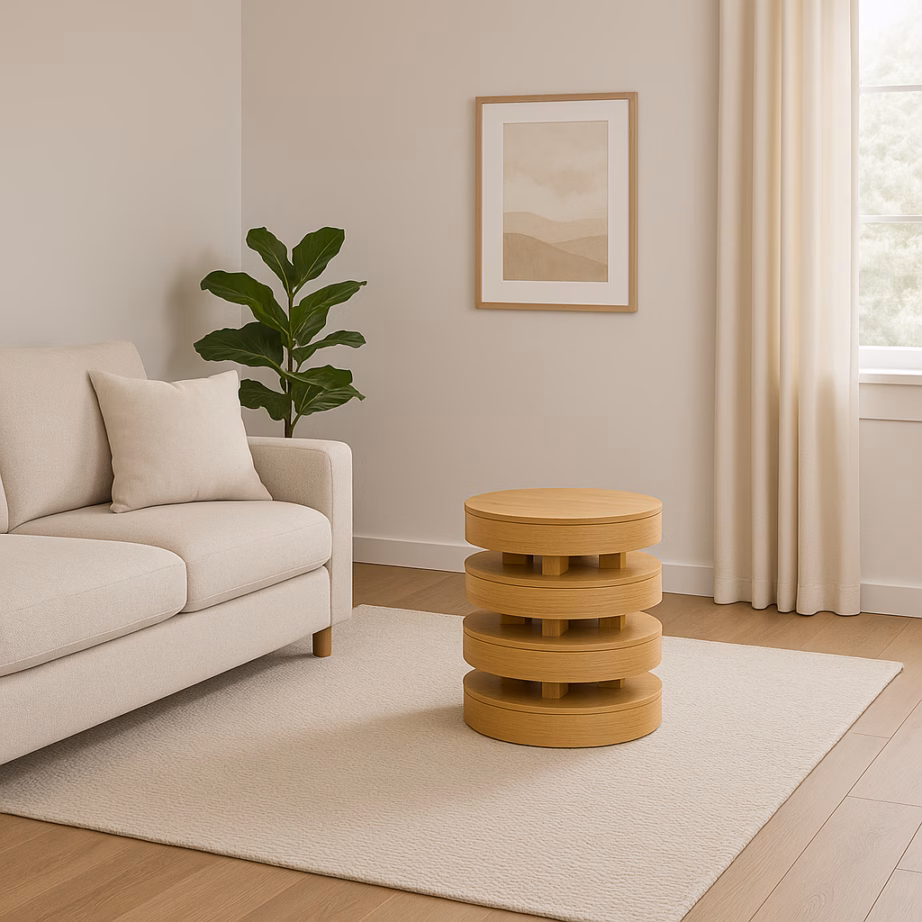 Tammepuidust lisalaud Livin Hill Avola AV2370-60, modernne, 56x56x61 cm - 7