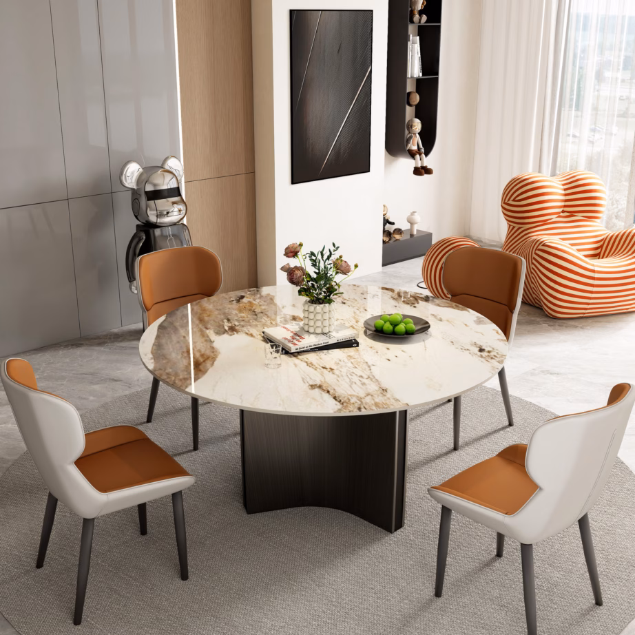 Modernne tugitool jalatoega Livin Hill Nua N31-11, punane-beež - 16