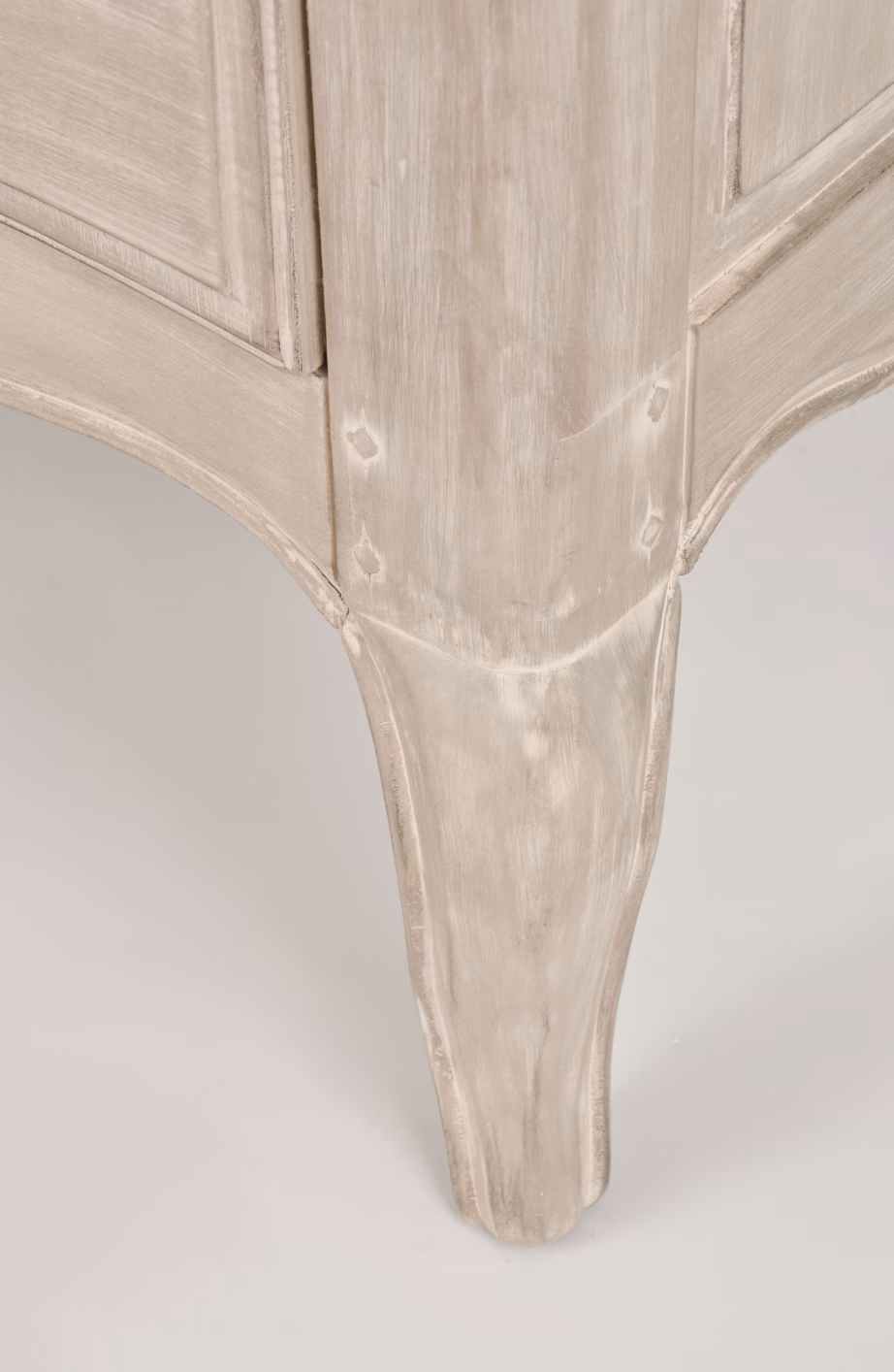 Täispuidust provintsilik TV-alus Livin Hill Venezia Bianco VEB834K, 158 cm, hele beež - 8
