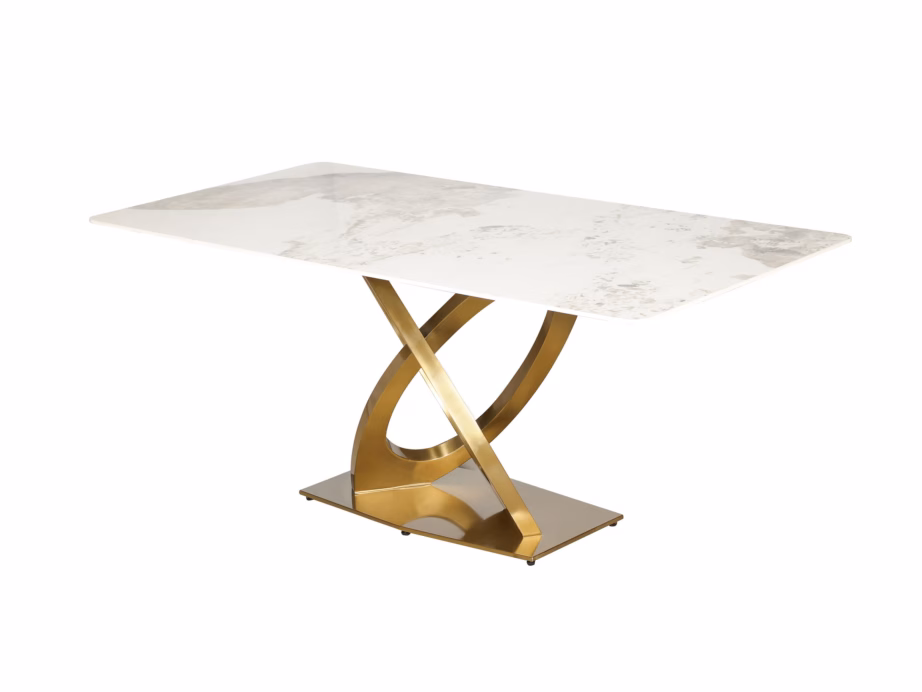 Valge kunstmarmorimustriga söögilaud Livin Hill Modig M56, 180 cm - 4