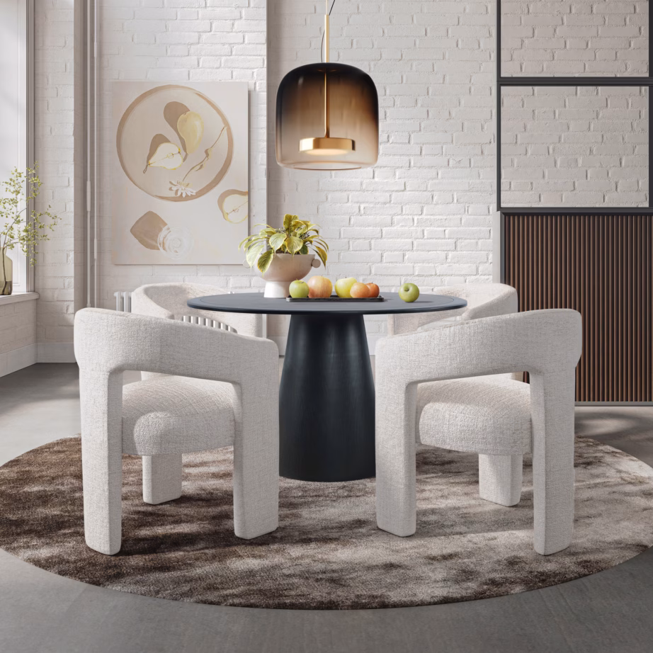 Valge polsterdatud söögitool Livin Hill Leith LET71W, šenillkangas - 7