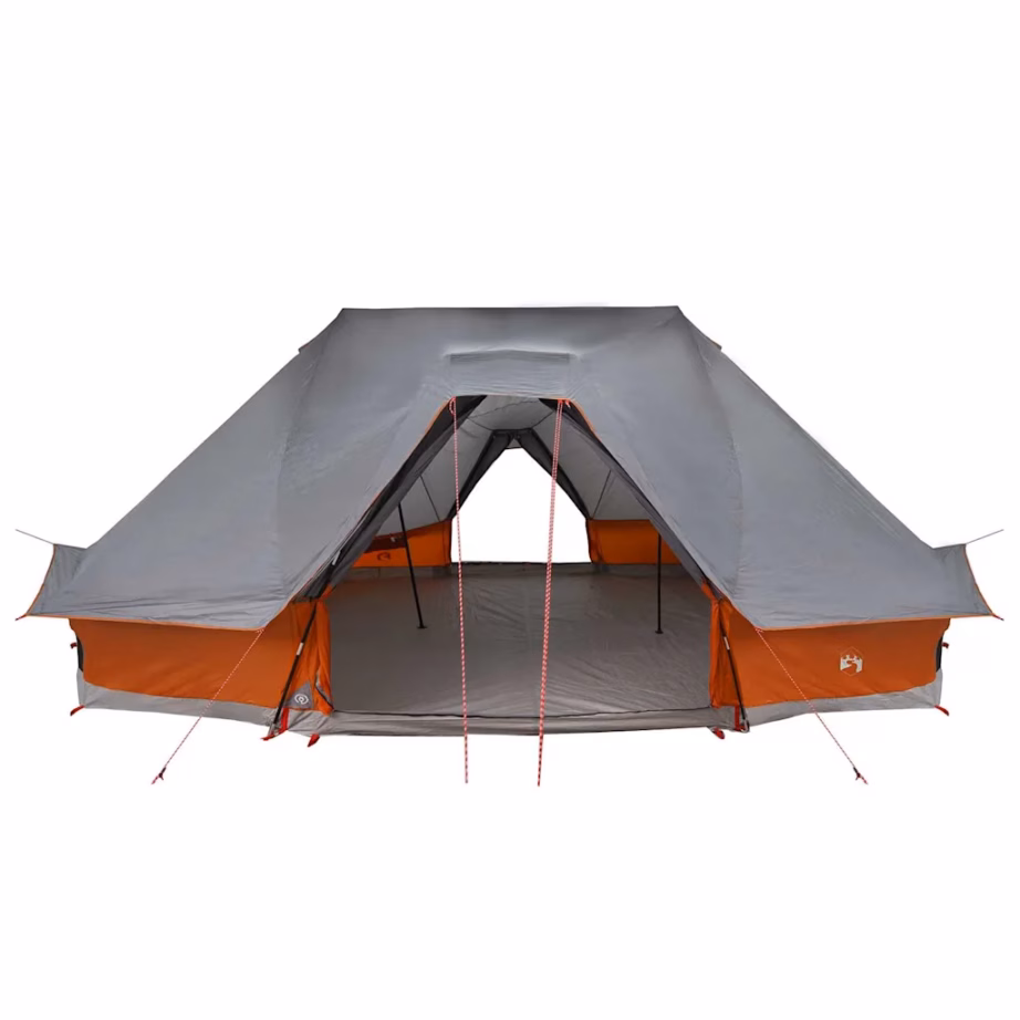 10-kohaline tipi telk katusega, hall ja oranž, taft, 680 x 430 x 270 cm - 4