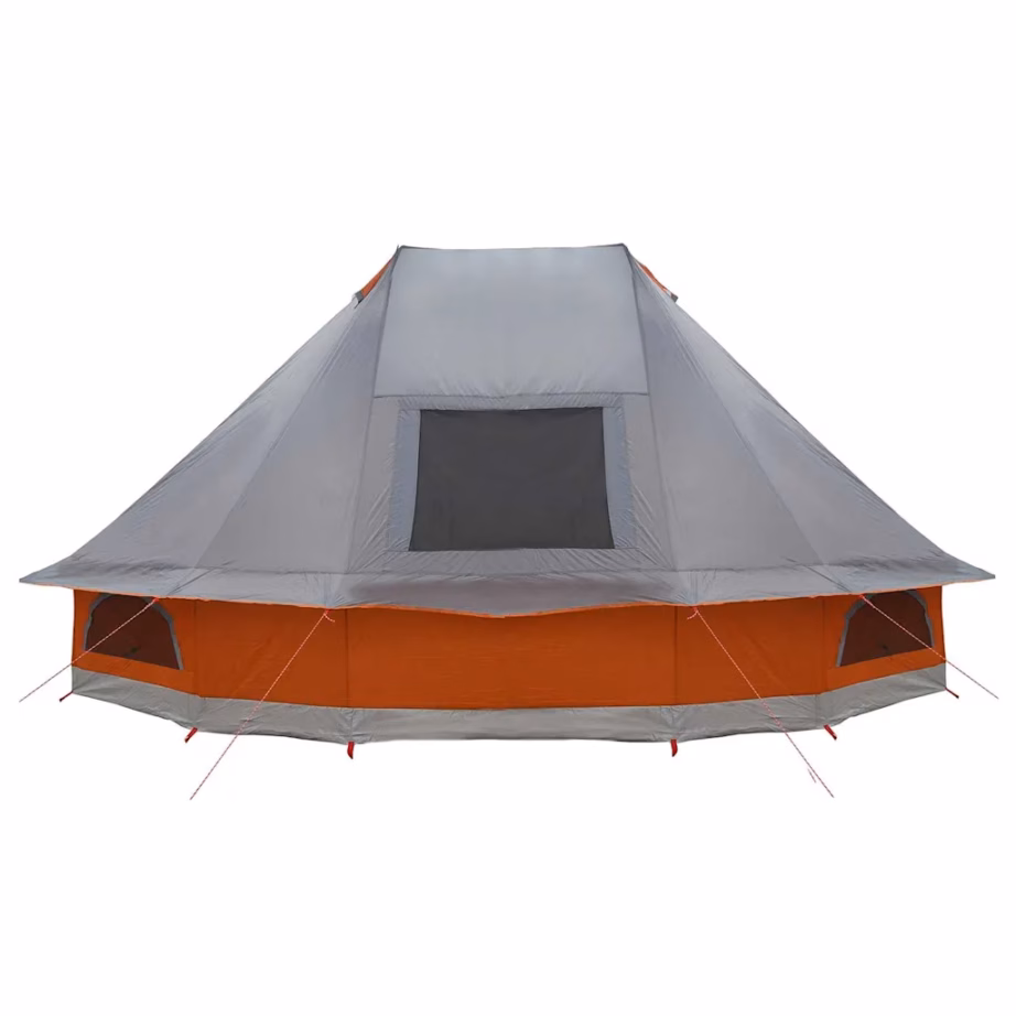 10-kohaline tipi telk katusega, hall ja oranž, taft, 680 x 430 x 270 cm - 6