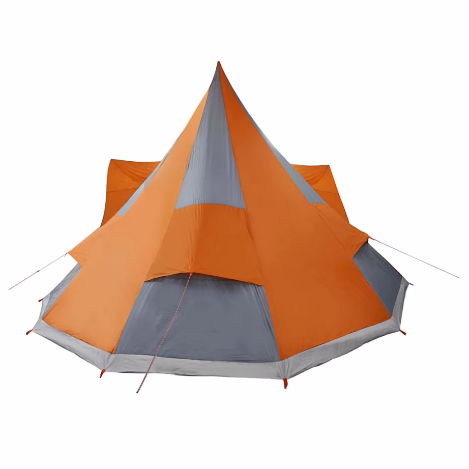12-kohaline tipi telk varikatusega, hall ja oranž, 510 x 690 x 330 cm, taft - 6
