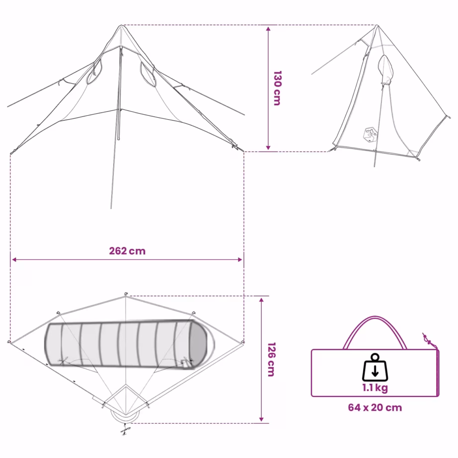 2-in-1 vihmaponcho ja varjualune kapuutsiga, hall/oranž, 262 x 126 x 130 cm - 11