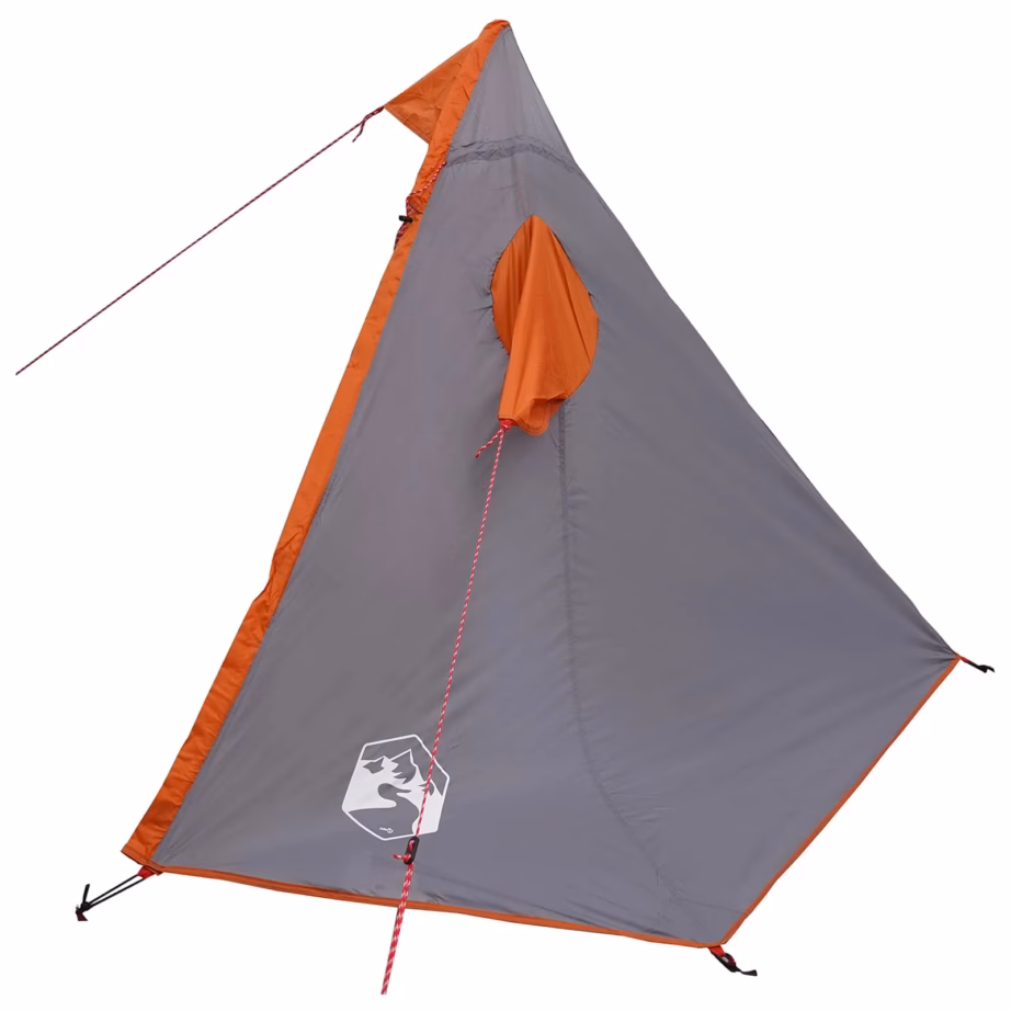 2-in-1 vihmaponcho ja varjualune kapuutsiga, hall/oranž, 262 x 126 x 130 cm - 5