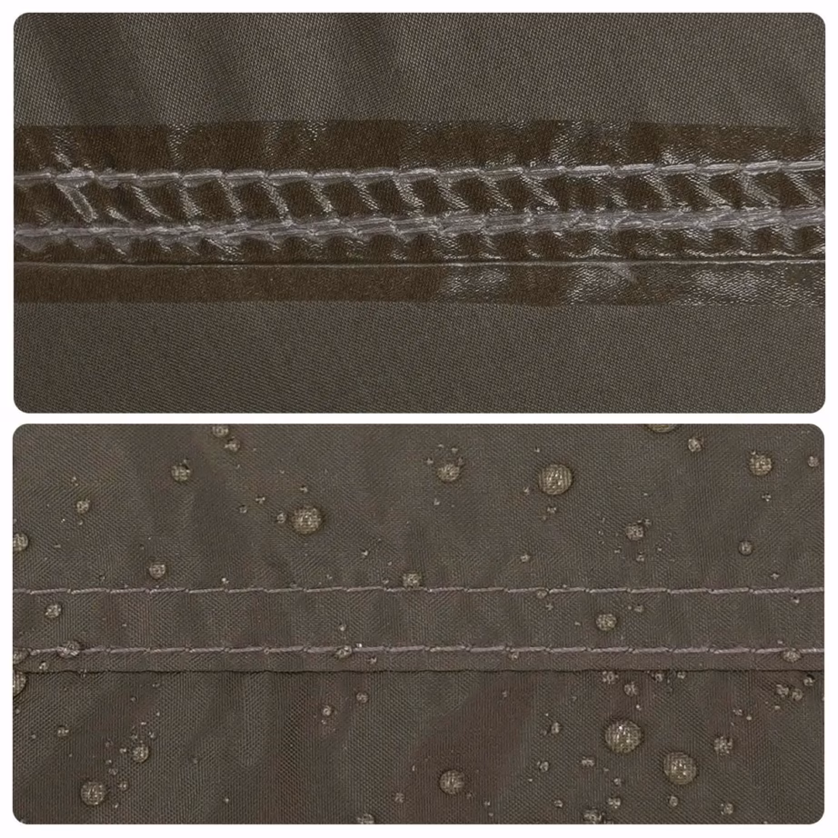 Kerge 2-inimese seljakotitelk, pruun-hall, 185T polüester, 246 x 146 x 100 cm - 10