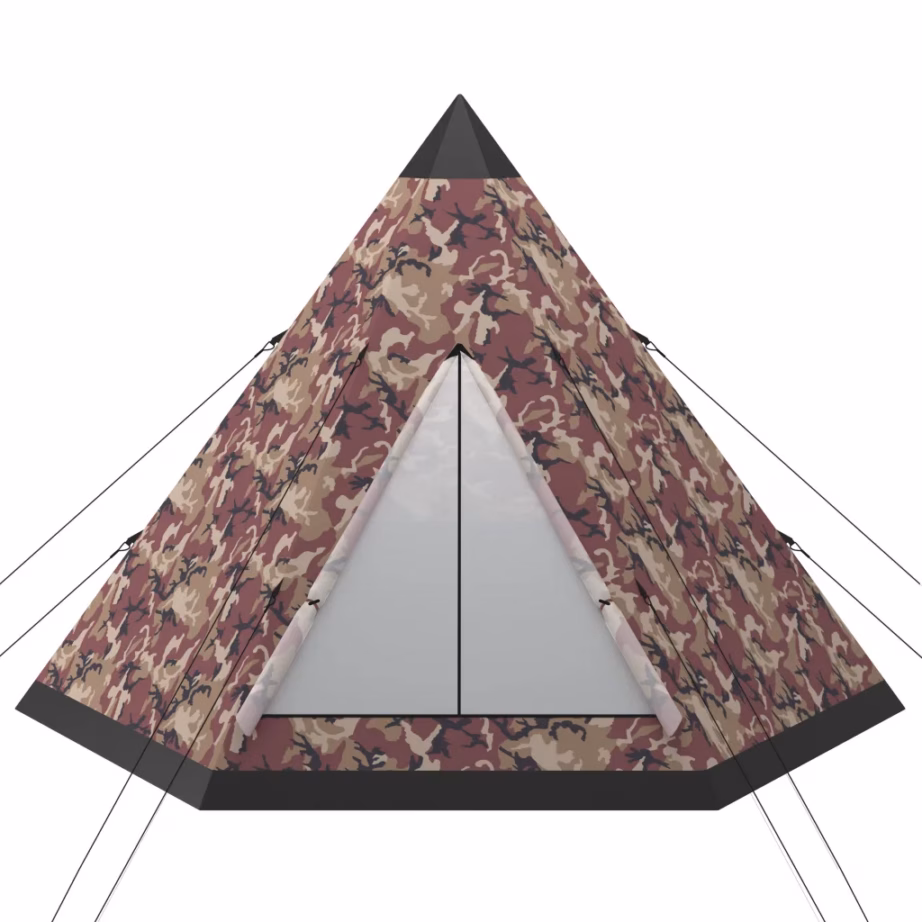 4-kohaline kamuflaaž matkatelk UV-kaitsega, 300 x 200 cm - 2