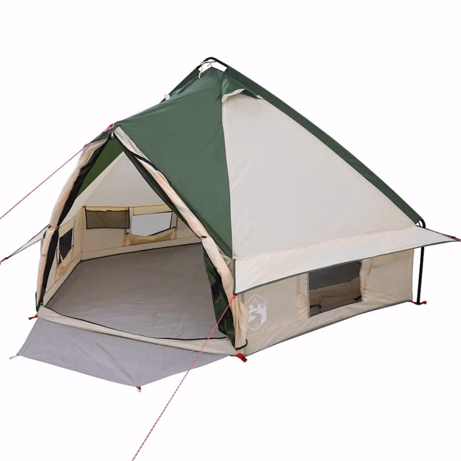 4-kohaline teepee-telk, roheline/hall, 388 x 320 x 169 cm - 2