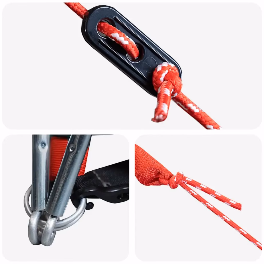 Veekindel 4-kohaline tunnelitelk ventilatsiooniaknaga, sinine ja hall, 318 x 275 x 140 cm - 9