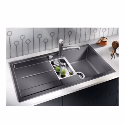 Pealt paigaldatav köögivalamu BLANCO METRA 6 S SILGRANIT™ PuraDur™ kohvipruun, 1,5 kaussi, 60 cm aluskapile