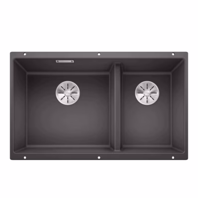 Alt paigaldatav köögivalamu BLANCO SUBLINE 430/270-U SILGRANIT™ PuraDur™ kivihall, 1,5 kaussi, 80 cm aluskapile