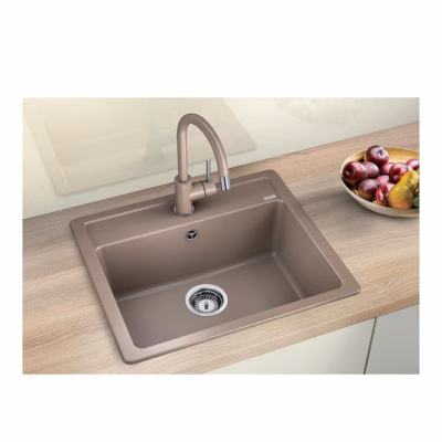 Silgranit köögivalamu 60 cm kapile BLANCO Legra 6 Coffee, pealtpaigaldus, 1-kausiline