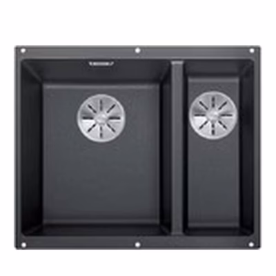 Alt paigaldatav köögivalamu BLANCO SUBLINE 340/160-U SILGRANIT™ PuraDur™ antratsiit, 1,5 kaussi, 60 cm aluskapile