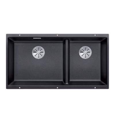 Alt paigaldatav köögivalamu BLANCO SUBLINE 480/320-U, SILGRANIT™ PuraDur™, 2 kaussi, antratsiit, 90 cm aluskapile