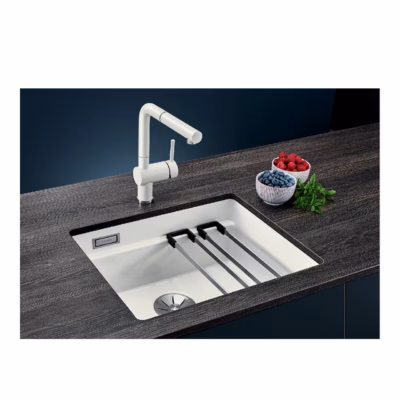 Alt paigaldatav köögivalamu BLANCO ETAGON 500-U, PuraPlus™ keraamika, 1 kauss, kristallvalge, 60 cm aluskapile