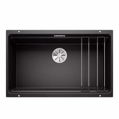 Alt paigaldatav köögivalamu BLANCO ETAGON 700-U, SILGRANIT™ PuraDur™, 1 kauss, must, 80 cm aluskapile