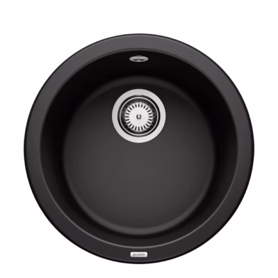 Pealt paigaldatav köögivalamu BLANCO RONDO, SILGRANIT™ PuraDur™, 1 kauss, must, 45 cm aluskapile