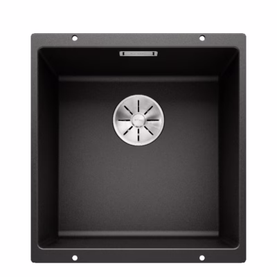 Alt paigaldatav köögivalamu BLANCO SUBLINE 400-U SILGRANIT™ PuraDur™, must, 1 kauss, 50 cm aluskapile