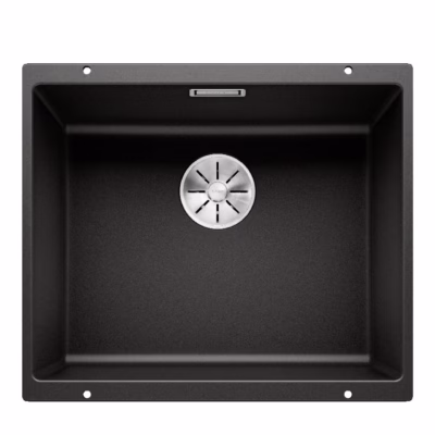 Alt paigaldatav köögivalamu BLANCO SUBLINE 500-U SILGRANIT™ PuraDur™, 1 kauss, must, 60 cm aluskapile