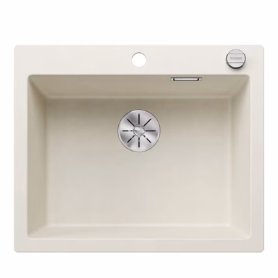Pealt paigaldatav köögivalamu BLANCO PLEON 6 InFino, SILGRANIT™ PuraDur™, 1 kauss, pehme valge, 60 cm aluskapile