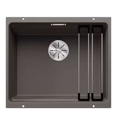 Alt paigaldatav köögivalamu BLANCO ETAGON 500-U SILGRANIT™ PuraDur™ InFino, vulkaanhall, 1 kauss, 60 cm aluskapile