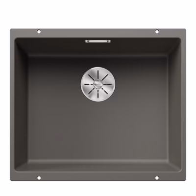 Alt paigaldatav köögivalamu BLANCO SUBLINE 500-U SILGRANIT™ PuraDur™, 1 kauss, vulkaanhall, 60 cm aluskapile