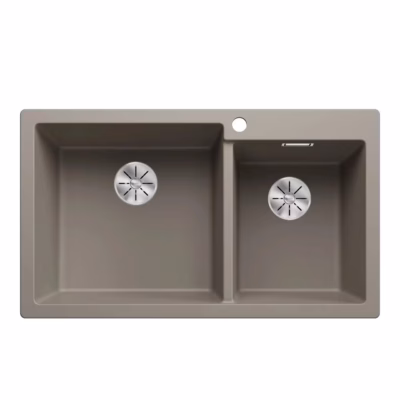 Pealt paigaldatav köögivalamu BLANCO PLEON 9 LH, SILGRANIT™ PuraDur™, Tartufo, 1,75 kaussi, 90 cm aluskapile