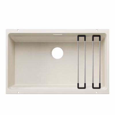 Alt paigaldatav köögivalamu BLANCO ETAGON 700-U SILGRANIT™ PuraDur™, 1 kauss, pehme valge, 80 cm aluskapile