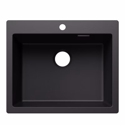 Pealt paigaldatav köögivalamu BLANCO PLEON 6 SILGRANIT™ PuraDur™, 1 kauss, must, 60 cm aluskapile
