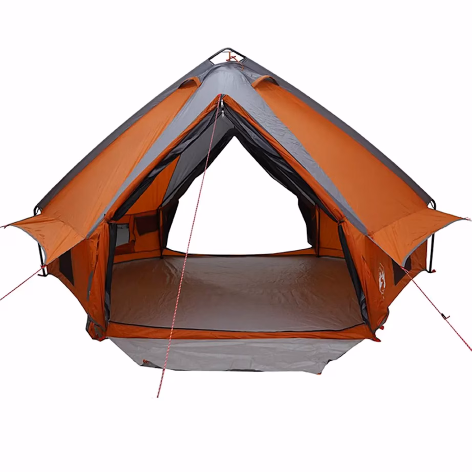 6-kohaline teepee telk, hall ja oranž, 431 x 366 x 185 cm, veekindel polüester - 5