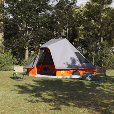 6-kohaline tipi telk E-portiga, hall ja oranž, taft, 466 x 310 x 240 cm