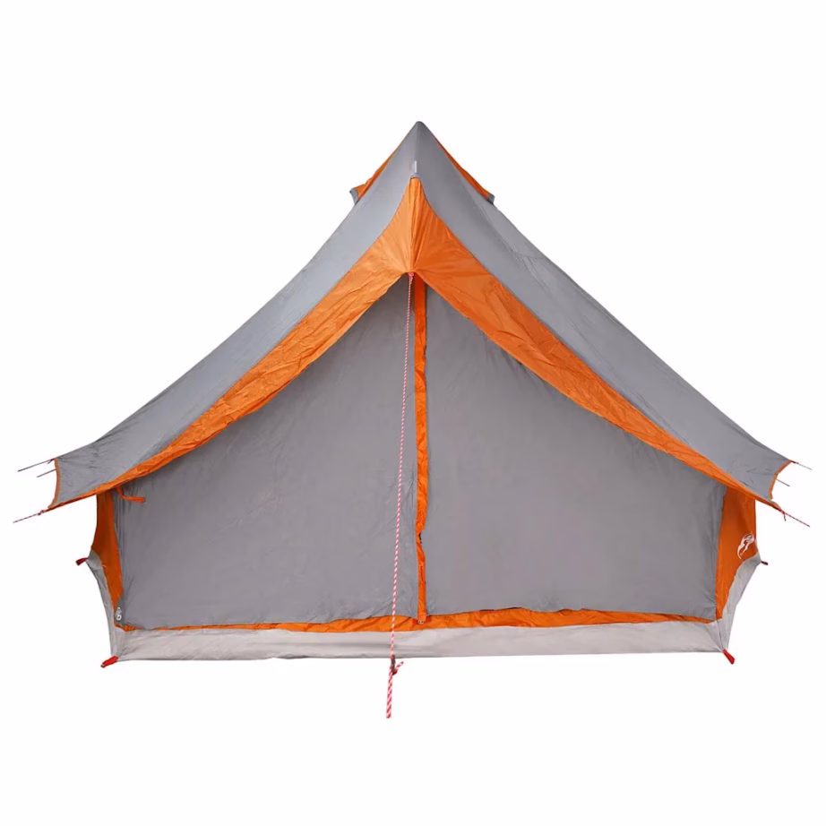 8-kohaline tipi pere telk varikatusega, hall ja oranž, taft, 400 x 346 x 250 cm - 11