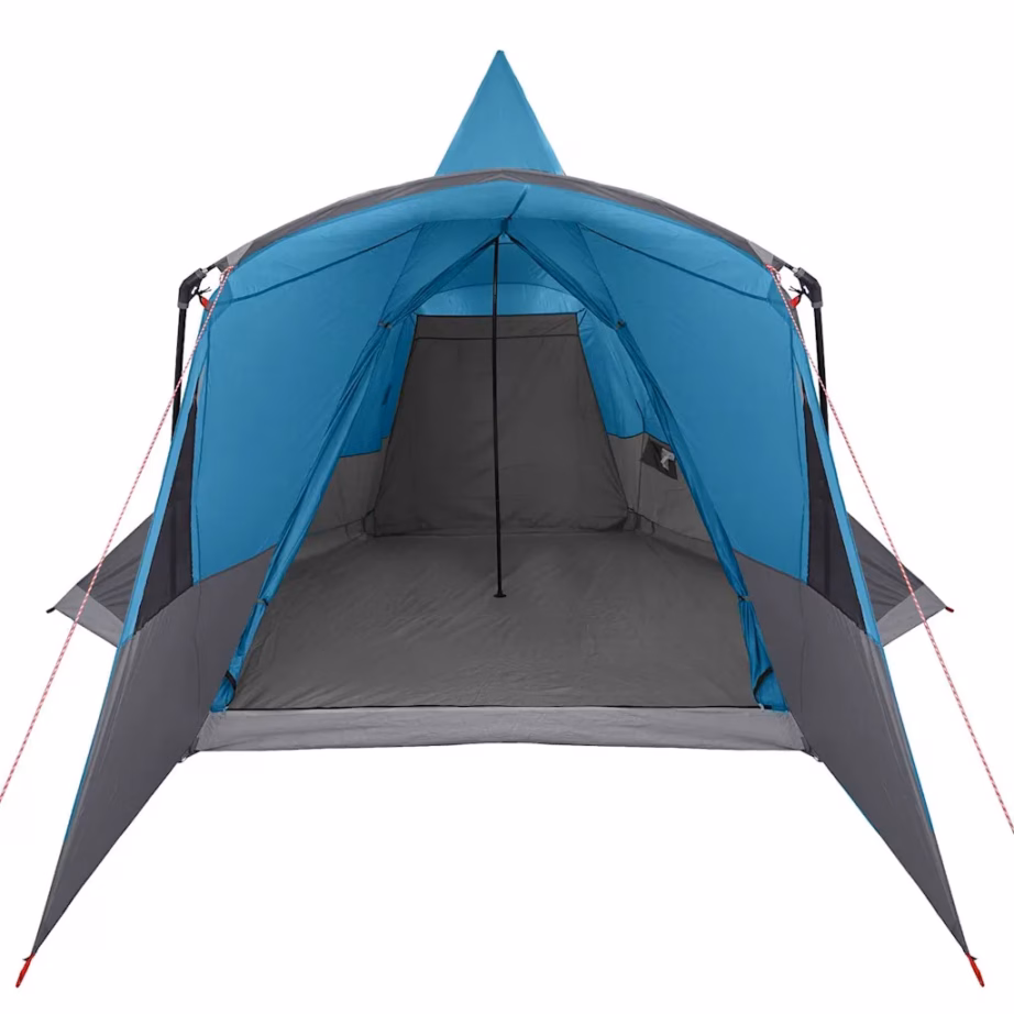 8-kohaline teepee telk katusega, sinine 185T polüester, 720 x 465 x 295 cm - 5