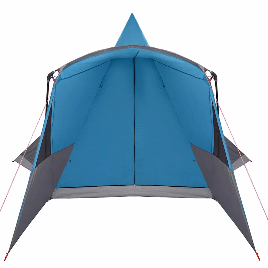 8-kohaline teepee telk katusega, sinine 185T polüester, 720 x 465 x 295 cm - 6