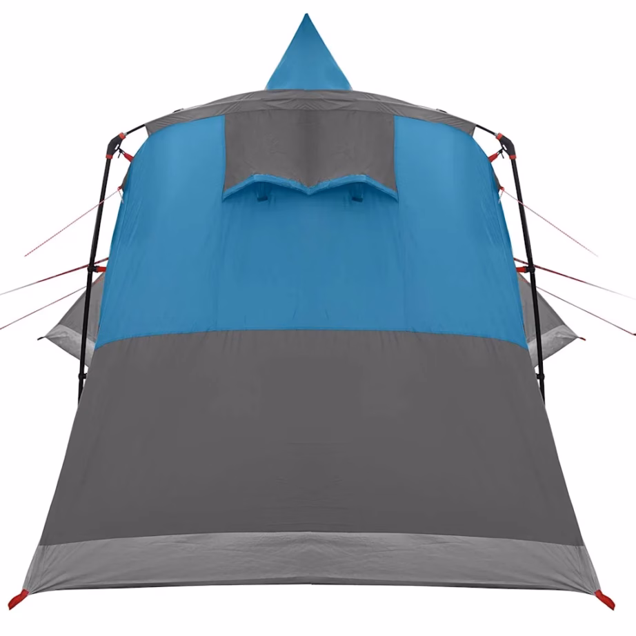 8-kohaline teepee telk katusega, sinine 185T polüester, 720 x 465 x 295 cm - 8
