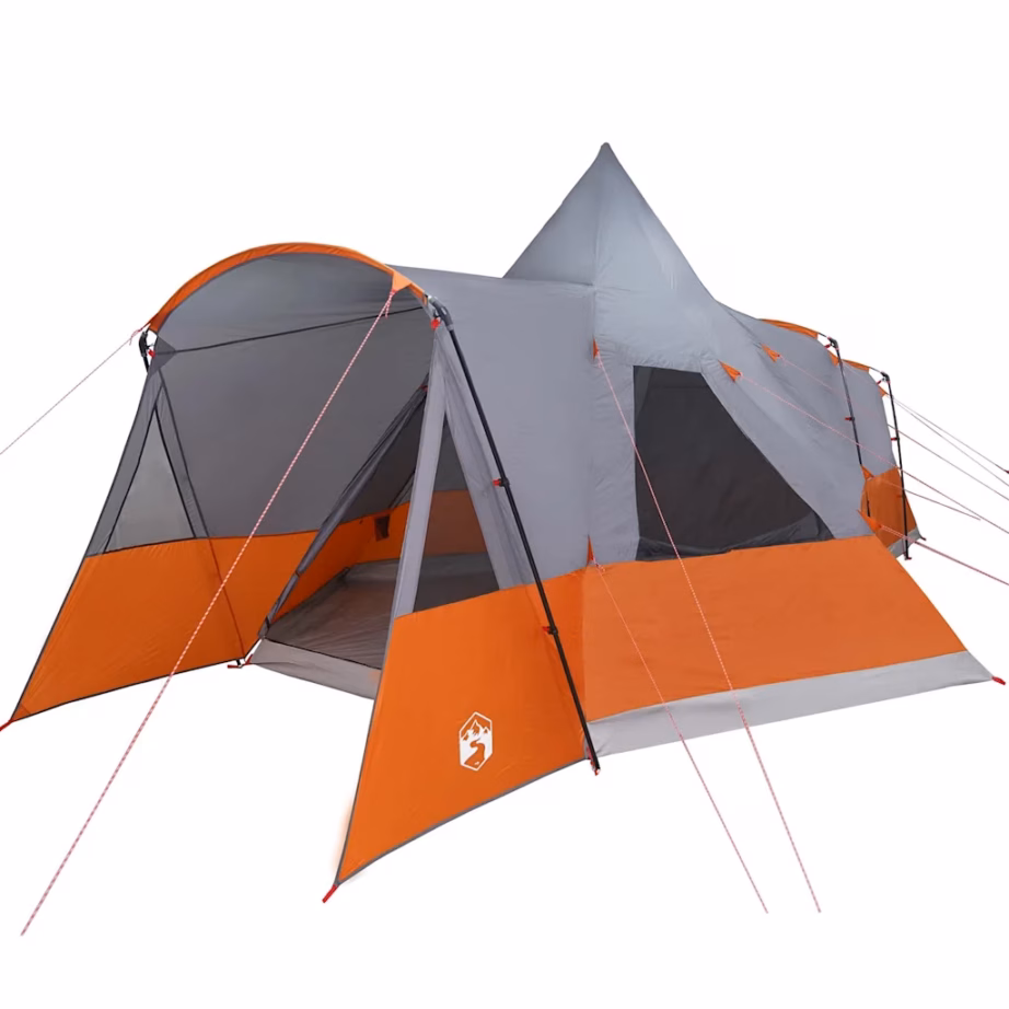 8-kohaline teepee-telk, hall ja oranž, 720 x 465 x 295 cm - 2