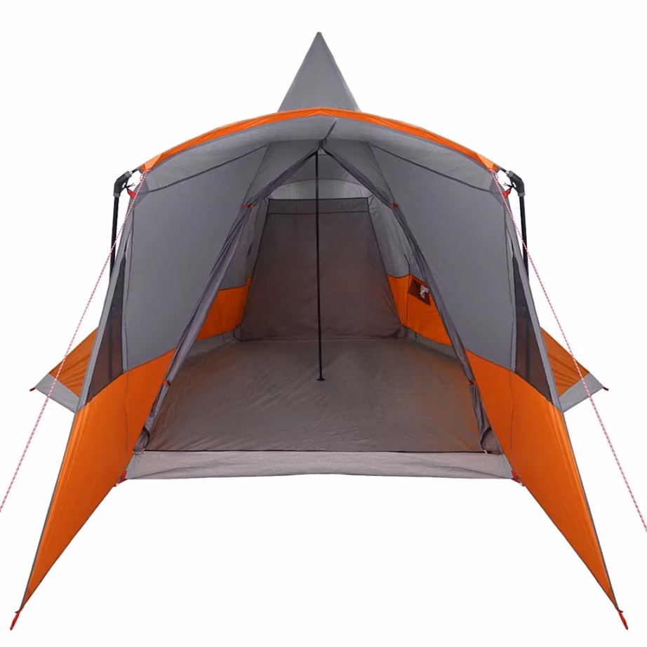 8-kohaline teepee-telk, hall ja oranž, 720 x 465 x 295 cm - 5