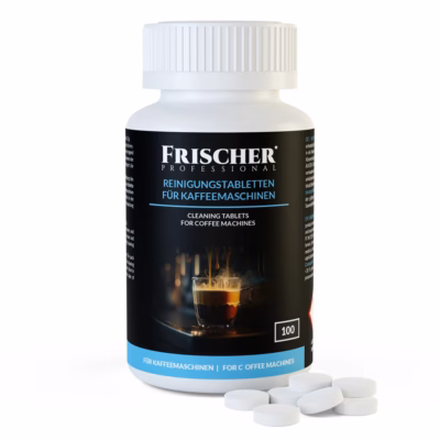 Kohvimasina puhastustabletid FRISCHER, 1,3 g, Ø 16 mm