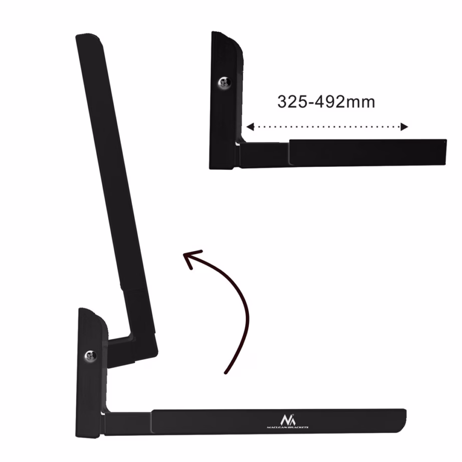 Mikrolaineahju seinakinnitus Maclean MC-915 B, reguleeritav 32,5–49,2 cm, 30 kg, must - 3